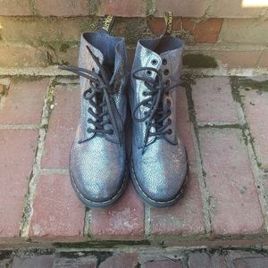 Doc Marten's Metallic Suede Boots